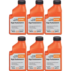 STIHL High Performance 2.5 Gallon Mix 2-Cycle Engine Oil (6.4oz 6-Pack) 0781 319 8009