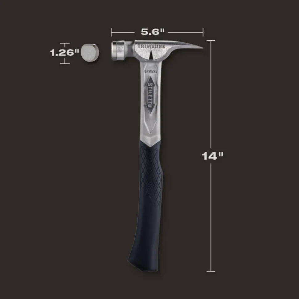 Stiletto TRIMBONE 10oz Smooth/Curve Titanium Hammer TRMB