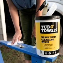 Tub-O Towels 90 Towel Canister Heavy Duty Cleansing Wipes TW90