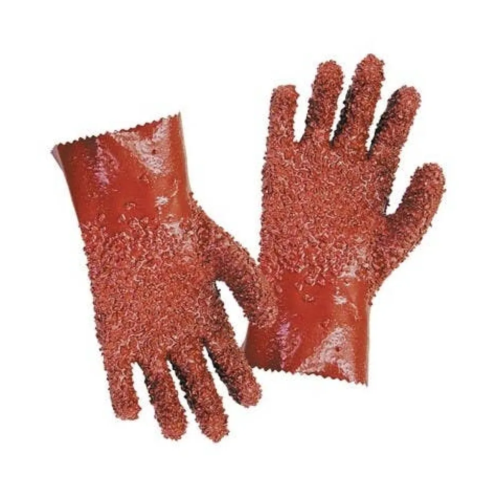 Wells Lamont Perma-Ruff Red PVC Chipsurface Textured Gloves - Large PR4112L