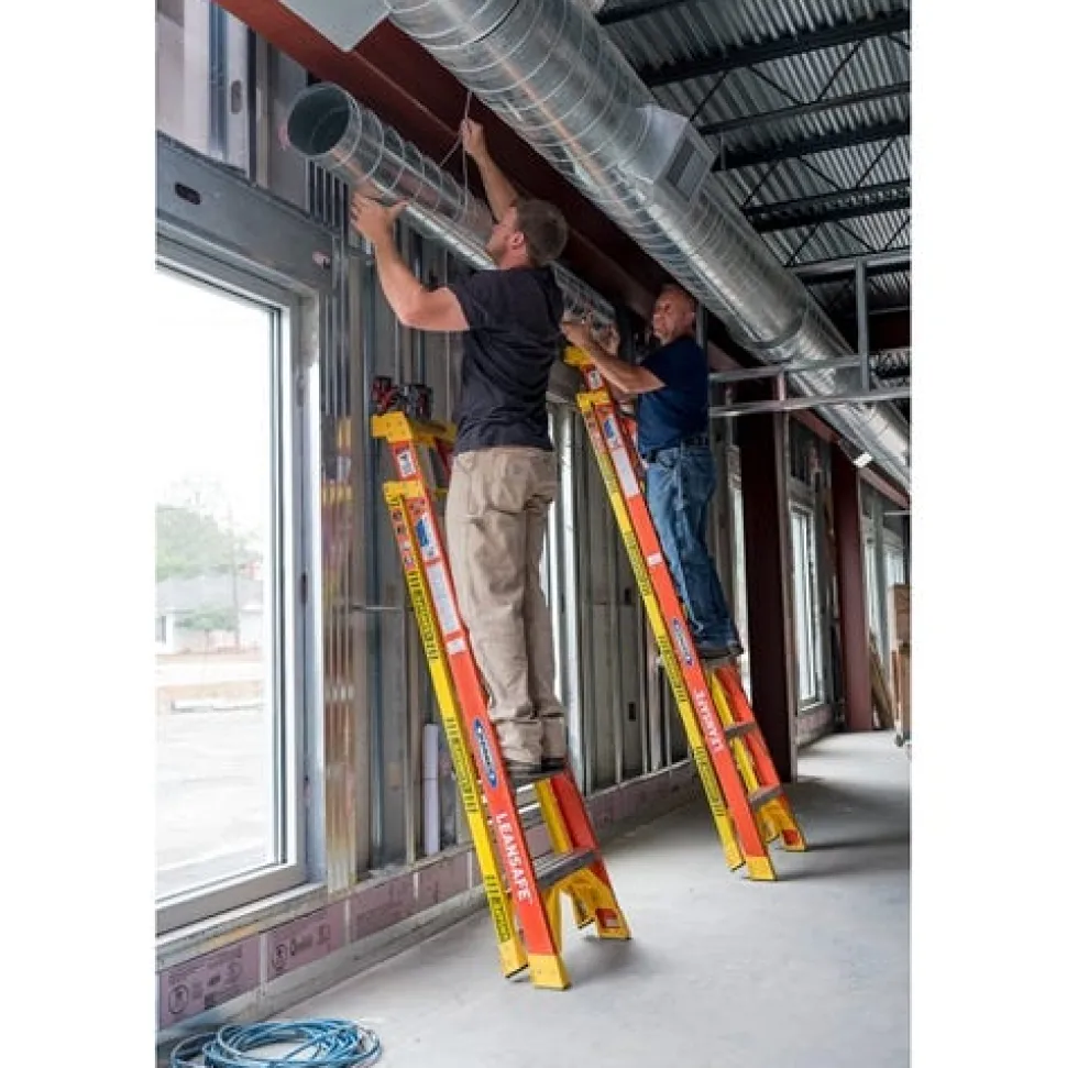 Werner 8' LeanSafe Type IA Fiberglass Leaning Ladder L6208