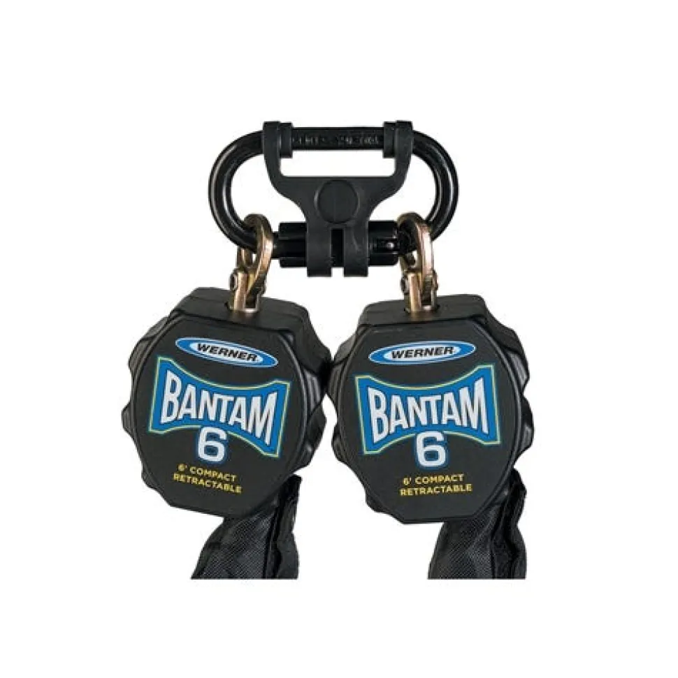 Werner Bantam 6' Web Self-Retracting Lifeline Twinleg Carabiner R431006