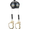 Werner Bantam Twinleg 8' Cable Leading Edge Self-Retracting Galvanized Steel Lifeline w/ Steel Form Hook R413008LE-SR