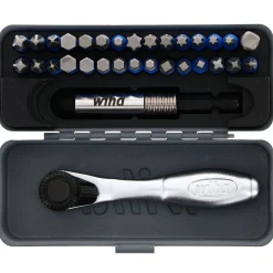 Wiha 32 Piece GoBox TerminatorBlue Mini Ratchet and Impact Bit Set 76889