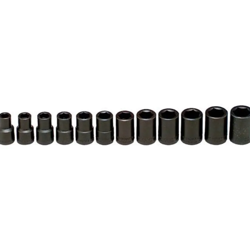 Wright Tool Impact Socket Set 12 Piece 1/2" Metric WR460